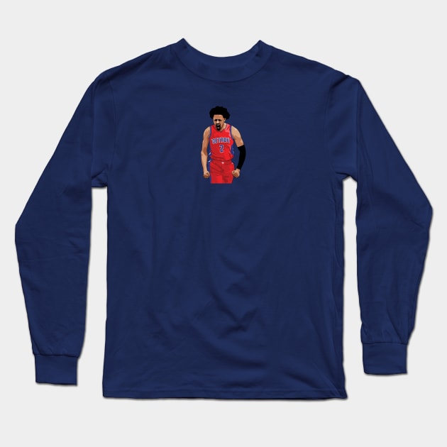 Cade Cunningham Vector Celebration Long Sleeve T-Shirt by qiangdade